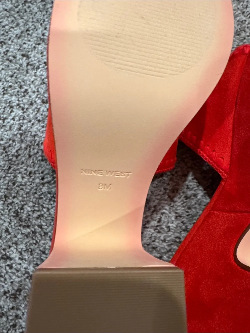 Nine West red suede